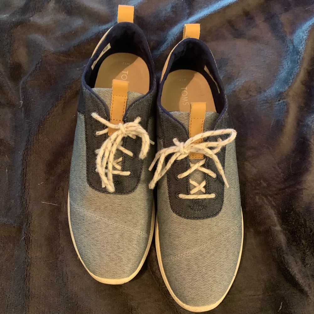 TOMS Cabrillo Sneakers in Blue Denim, Women's 11 - Picture 3 of 10